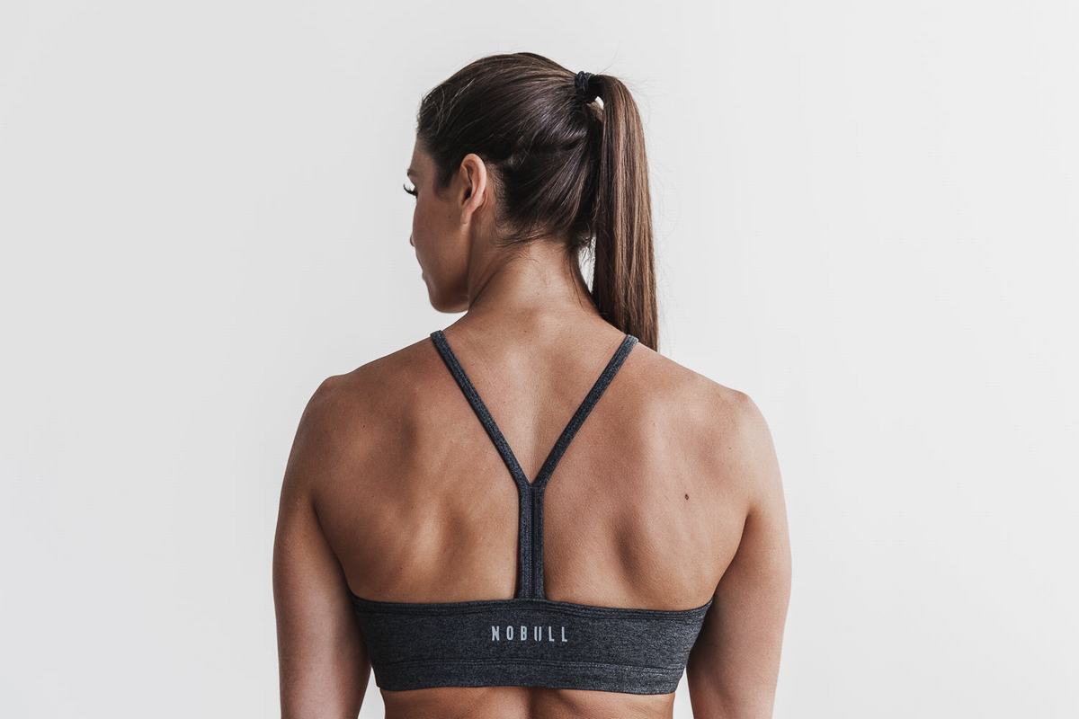 Nobull Halter Matte Women's Sports Bras Grey | Australia (UC3025)